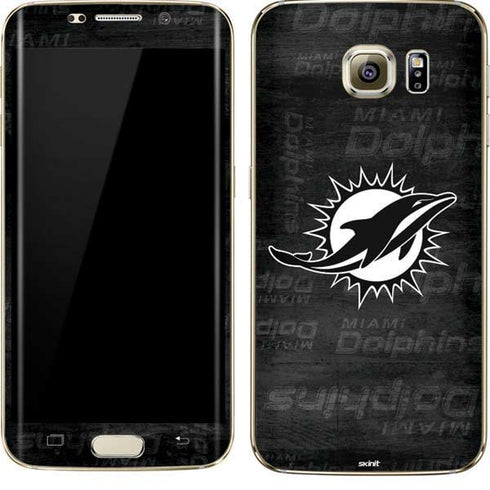 NFL Miami Dolphins Black & White Galaxy S7 Edge Skin